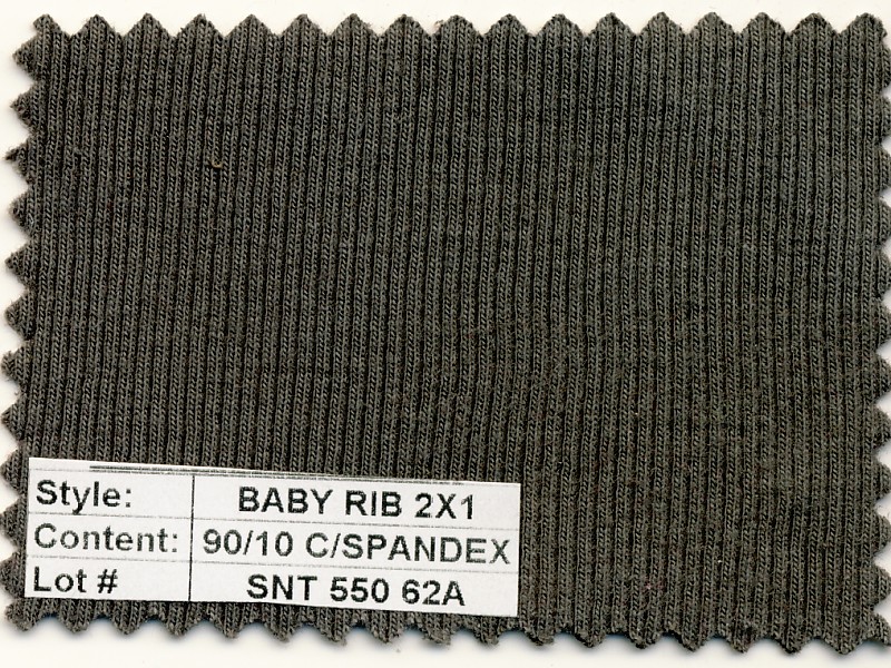 Baby Rib 2x1 Cotton Spandex